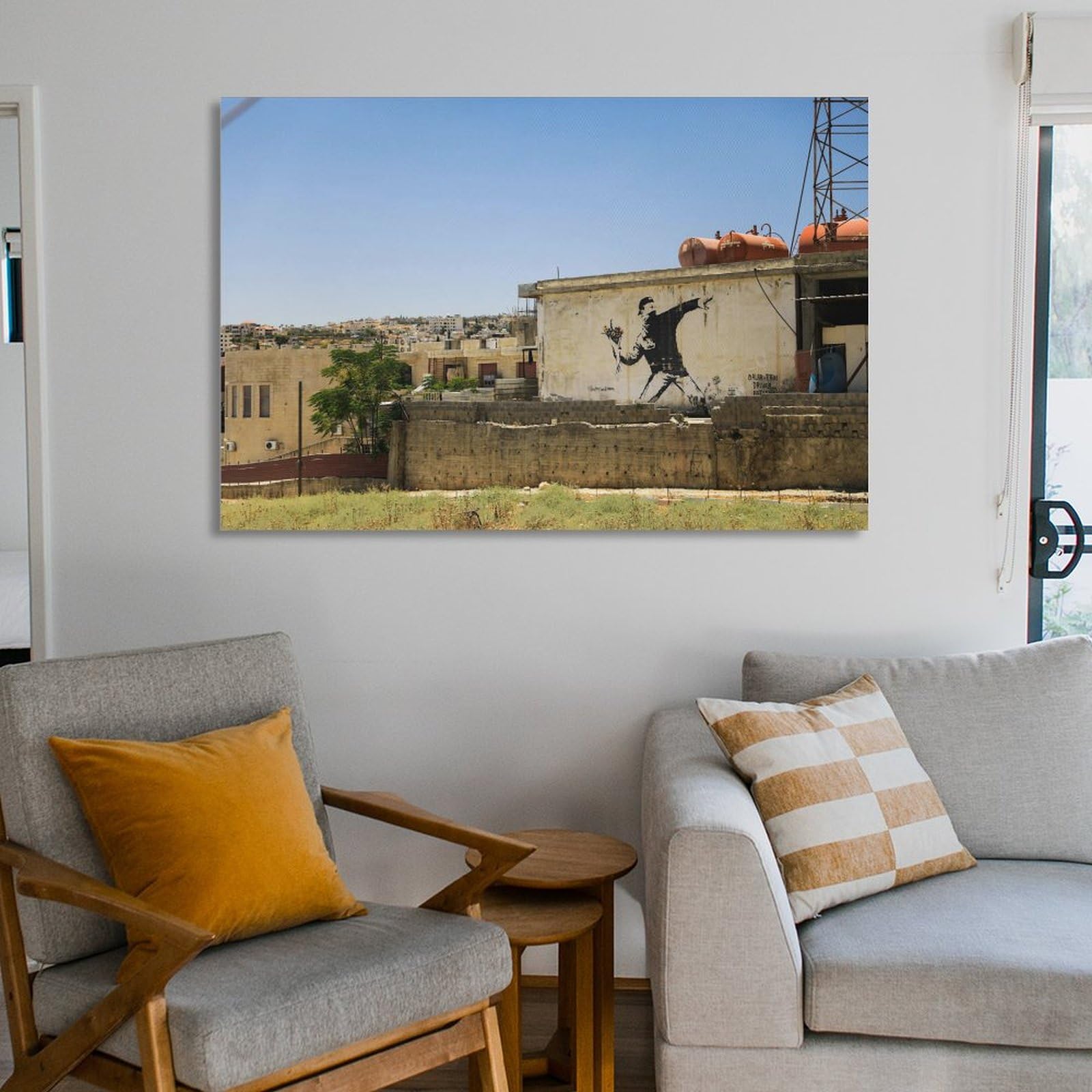 バンクシー 花束を投げる男 絵画 アートパネル Amazon.co.jp: バンクシー 花束を投げる男 アートパネル 1枚