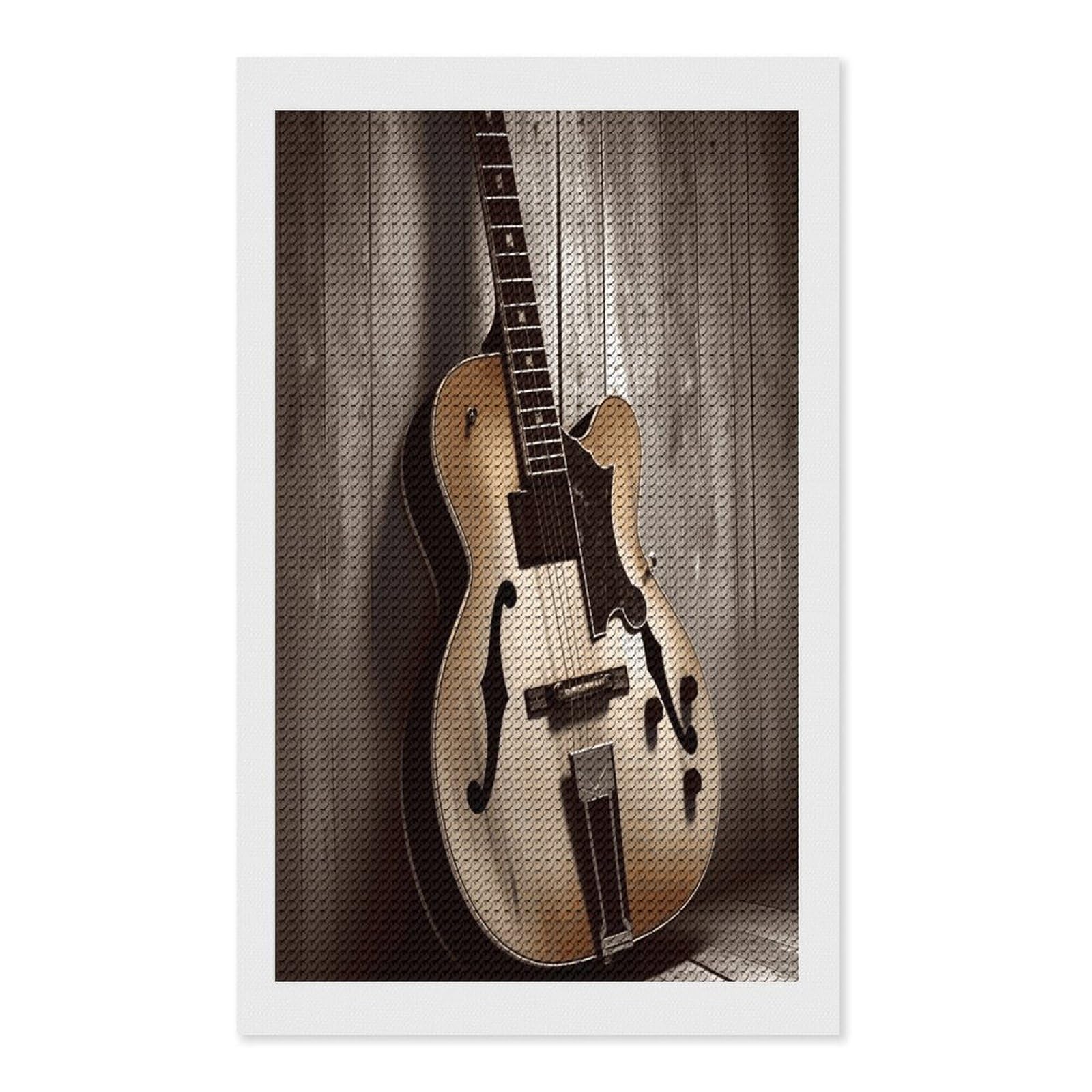 FekiLoot Guitar Pictures Diamond Art Kits for Adults Diamond Painting Kits for Beginners DIY Diamond Art Kits Round Full Drill Diamond Dot Gem Painting for Home Wall Decor Gift 12"x20"