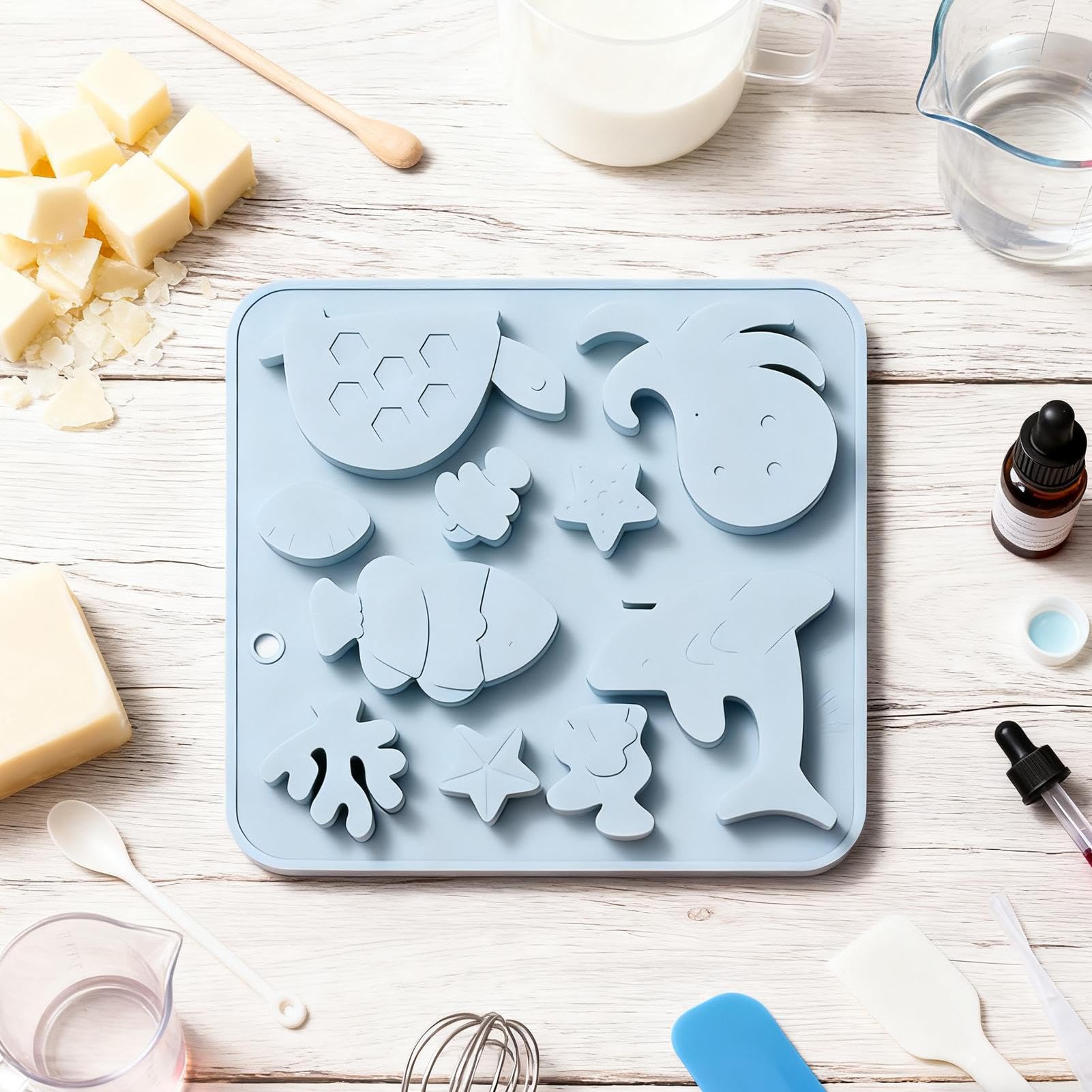 per cioccolatini, 10 antiaderenti in silicone, per torte, gelatine