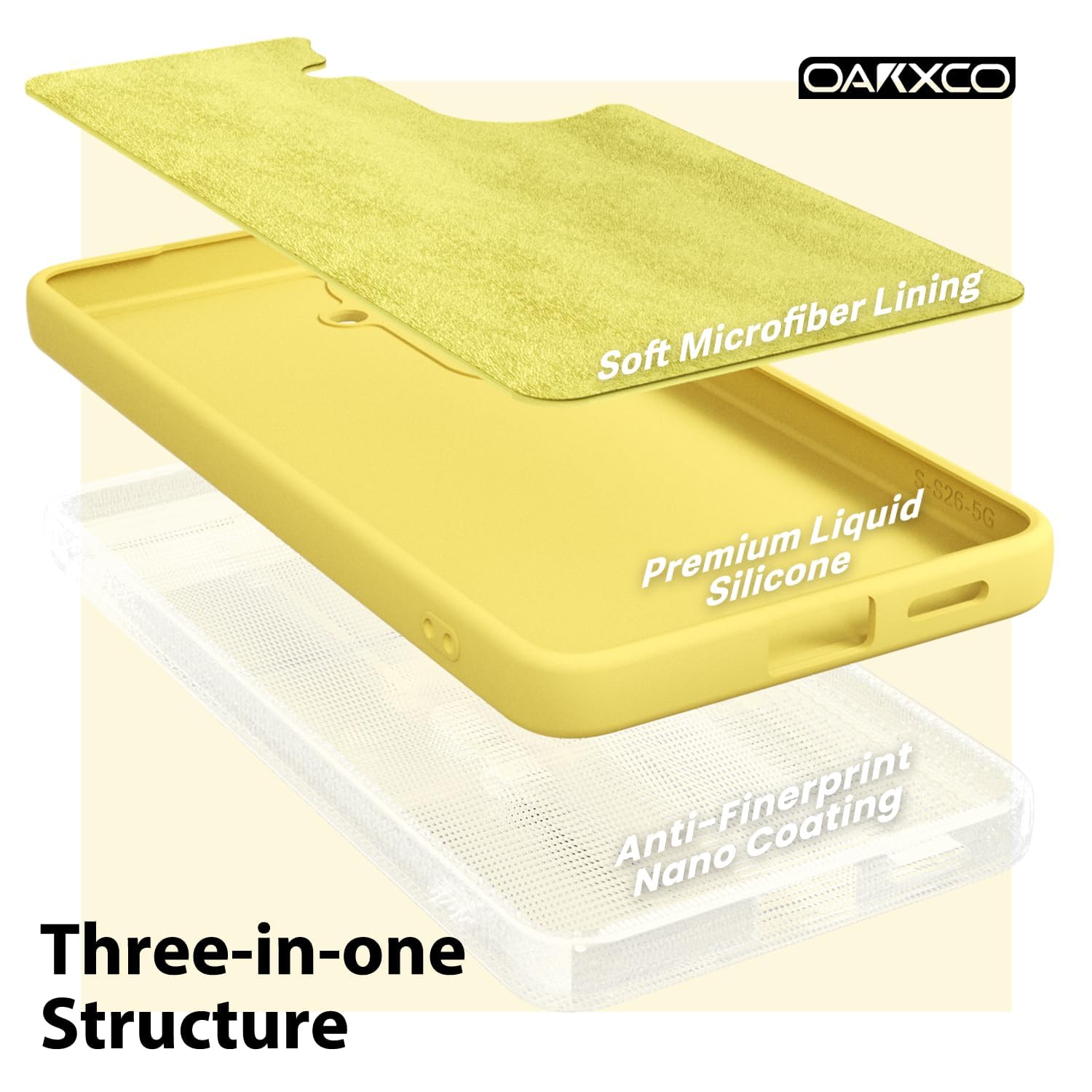 oakxco for Samsung Galaxy S24 Ultra Phone Case Liquid Silicone, Thin Slim Soft Rubber Gel TPU Plain Simple Cover for Women Girl Cute, Matte Solid Color, Brown Khaki Nude — view 187