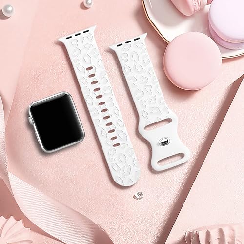 Miniatura 5 de CreateGreat Correas grabadas compatibles con Apple Watch Band de 1.929 in 1.772 in 1.732 in 1.654 in 1.614 in 1.575 in 1.496 in, correa bohemia de