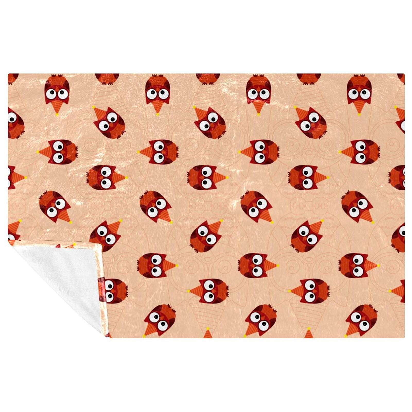 Couverture douce et chaude hibou finitions premium pour canapé