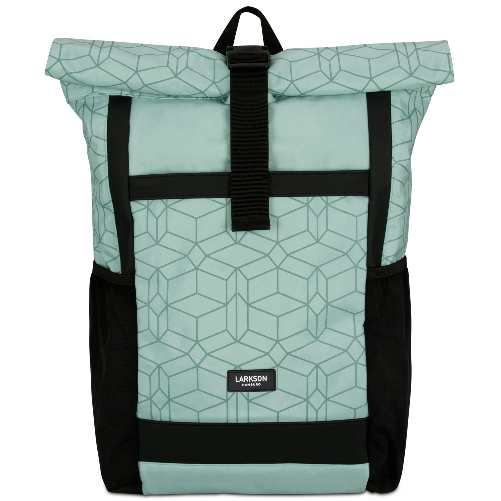 LARKSON Rolltop Rucksack Damen Groß Mint - No 2 - Daypack für Schule, Uni, Fahrrad - 16 Zoll Laptop Fach für Arbeit - Nachhaltig - Anti-Diebstahl - Wasserabweisend