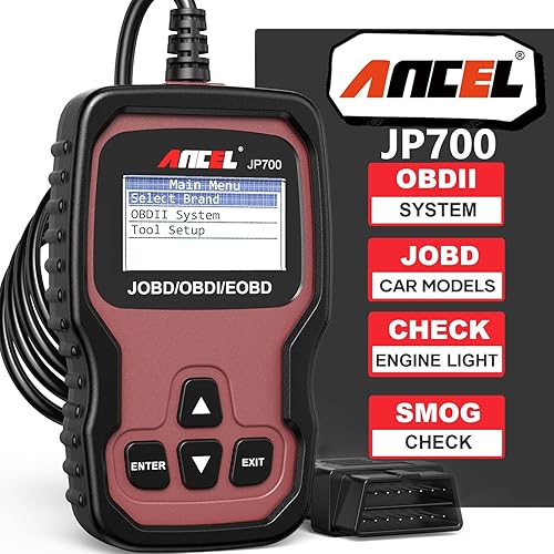 ANCEL JP700 JOBD OBD2 Escáner japonés de coche, lector de código automotriz JDM, luz de verificación del motor, herramienta de escaneo de