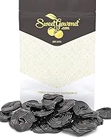 Vista 10 de Ruedas de Regaliz Negro Italiano Caramelos a Granel Colores y Sabores Naturales, Sin OGM 1 Libra