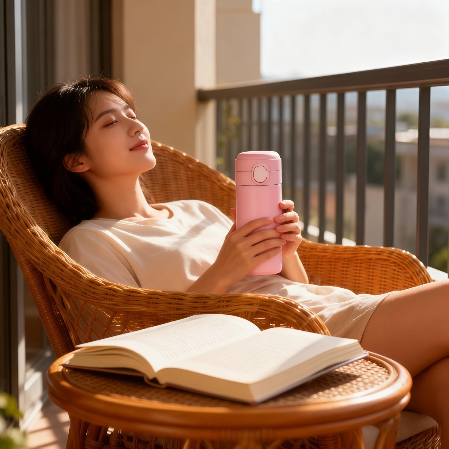 YINJAM Travel Mug Reusable Coffee Cup Insulated Water Bottle Thermal Mug Stainless Steel Leakproof Flask Tumbler for Hot Cold Drinks (Black, 15 Oz) - Image 8