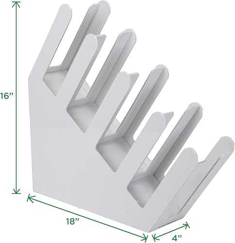 Miniatura 4 de Mind Reader - Soporte acrílico de 3 compartimentos para vasos desechables apilados, para bebidas calientes o frías