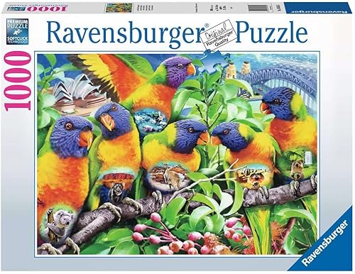 Ravensburger Land of The Lorikeet - Rompecabezas de 1000 piezas para adultos, 16815, cada pieza es única, la tecnología Softclick significa que las