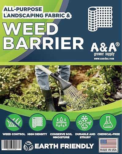 Miniatura 6 de A&A - Cubierta para el suelo de 4 onzas, barrera para malas hierbas, tela de paisaje duradera y resistente, alfombrilla de jardinería para bloques