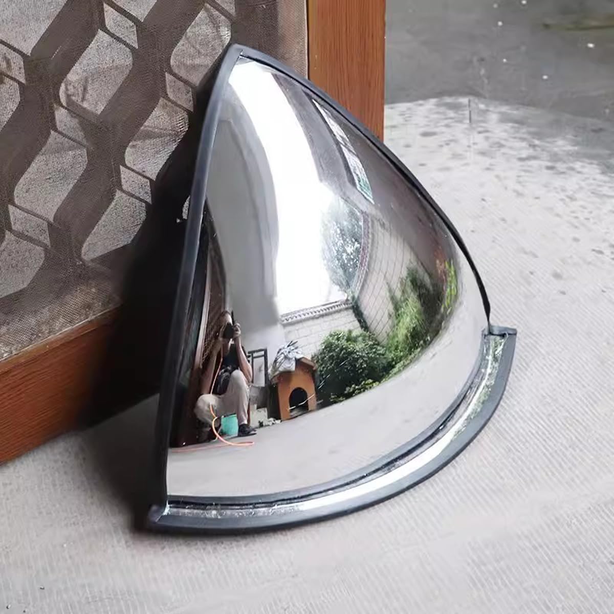 Espejo de seguridad convexo con reflector esférico y montaje en pared, espejo acrílico semicúpula de alta durabilidad para monitoreo de supermercado, oficina, almacén, 1/2 esférico, 60 cm/24 pulgadas