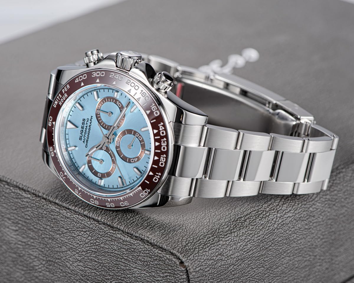Sugess automatyczny mechaniczny chronograf nurkowanie męskie zegarki 7750 ruch zegarki na rękę wodoodporny wielofunkcyjny zegarek na rękę, kolor 5, chronograf, mechaniczny