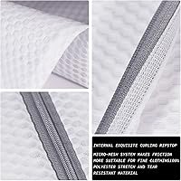 Vista 5 de 3 Piezas Bolsas de Lavandería Duraderas de Malla de Panal para Ropa Delicada, Tela de Red de 3.69 oz/yd², Duradera y Reutilizable, Bolsa de Lavado