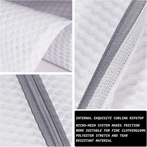 Miniatura 2 de SUERIV Delicates - Bolsa de lavandería  Paquete de 2 bolsas de lavado de lencería de malla de panal duraderas