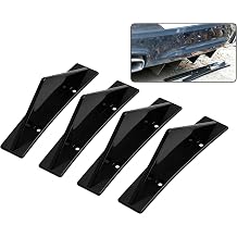4 PCS Car Rear Lower Bumper Wing Lip Diffuser, ABS Anti-collision Rear Bumper Protector, Triangle Shark Fin Decoration Spoiler Splitter, Deflector Accessory for Car SUV Truck Black
