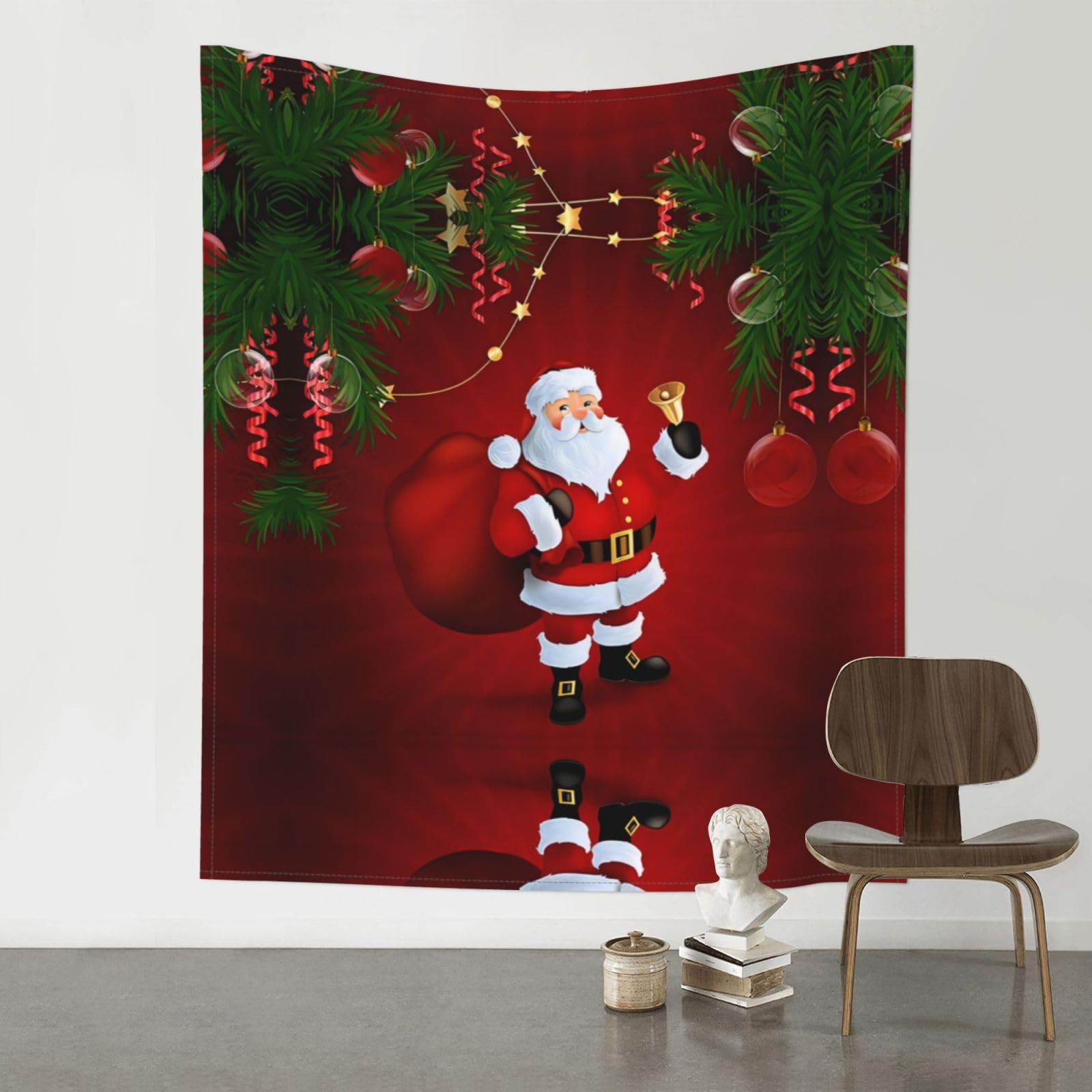 YYHWHJDE Cute Santa Claus Prints Wall Tapestry 60x51in - High-Grade Polyester Throw Blanket for Bedroom, Dorm, Beach & Picnic Decor