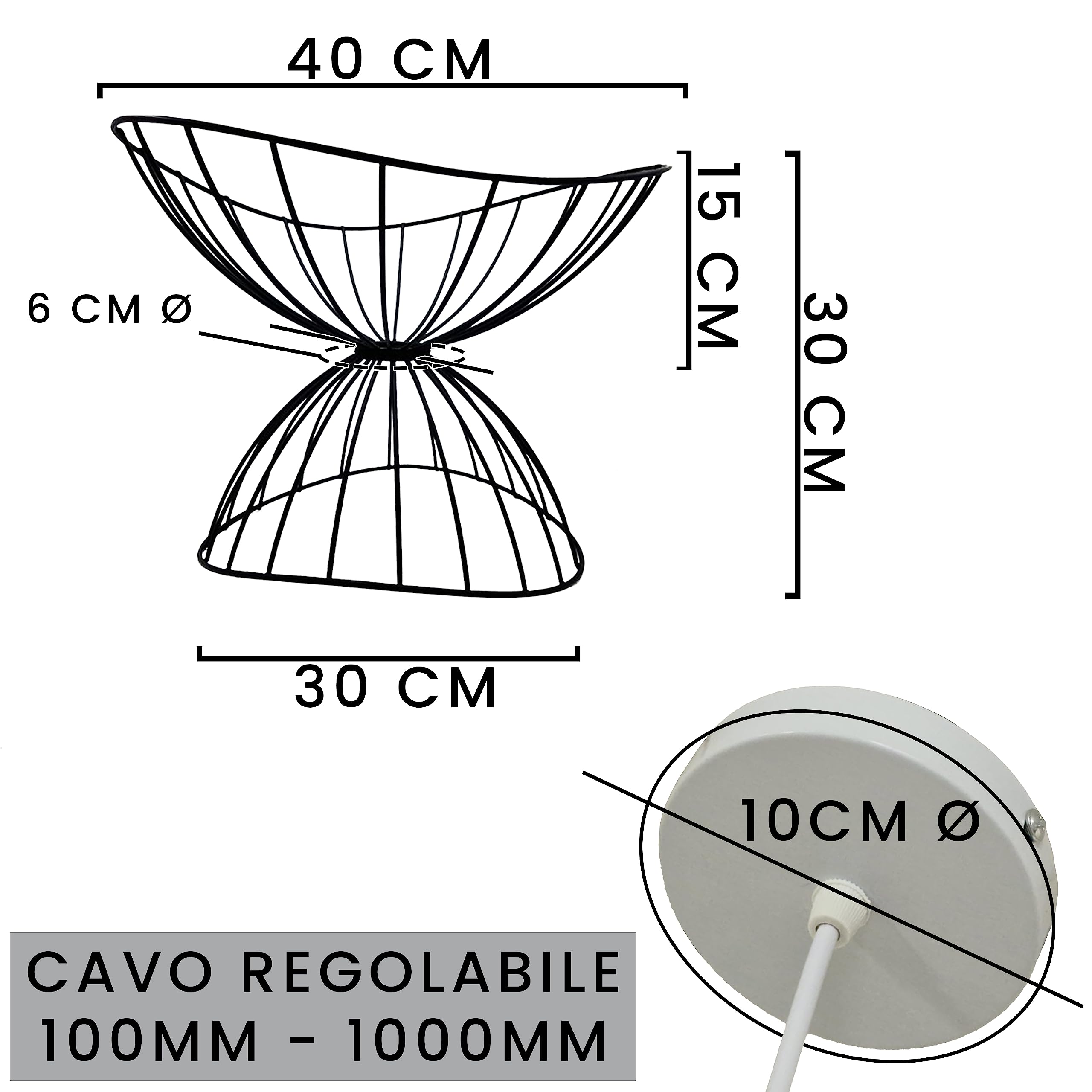 MAKA Lampadario a Sospensione Moderno con Griglia in Metallo in stile Industrial Portalampada E27 in alluminio verniciato opaco Componibile Cucina Soggiorno Corridoio Camera letto (Bianco)