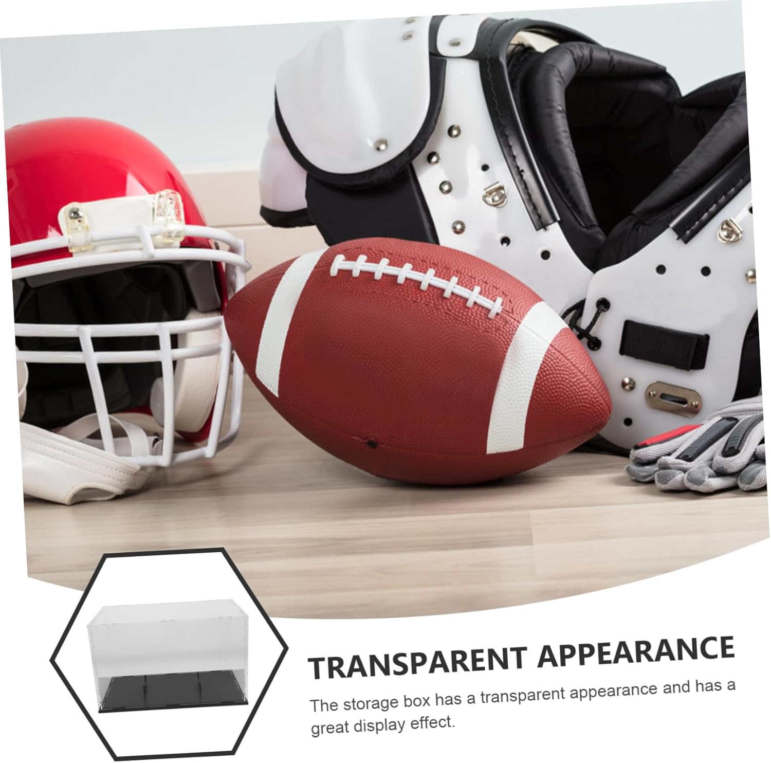 Rugby Showcase Storage Acrylic Display Box Quick Access Rugby Container