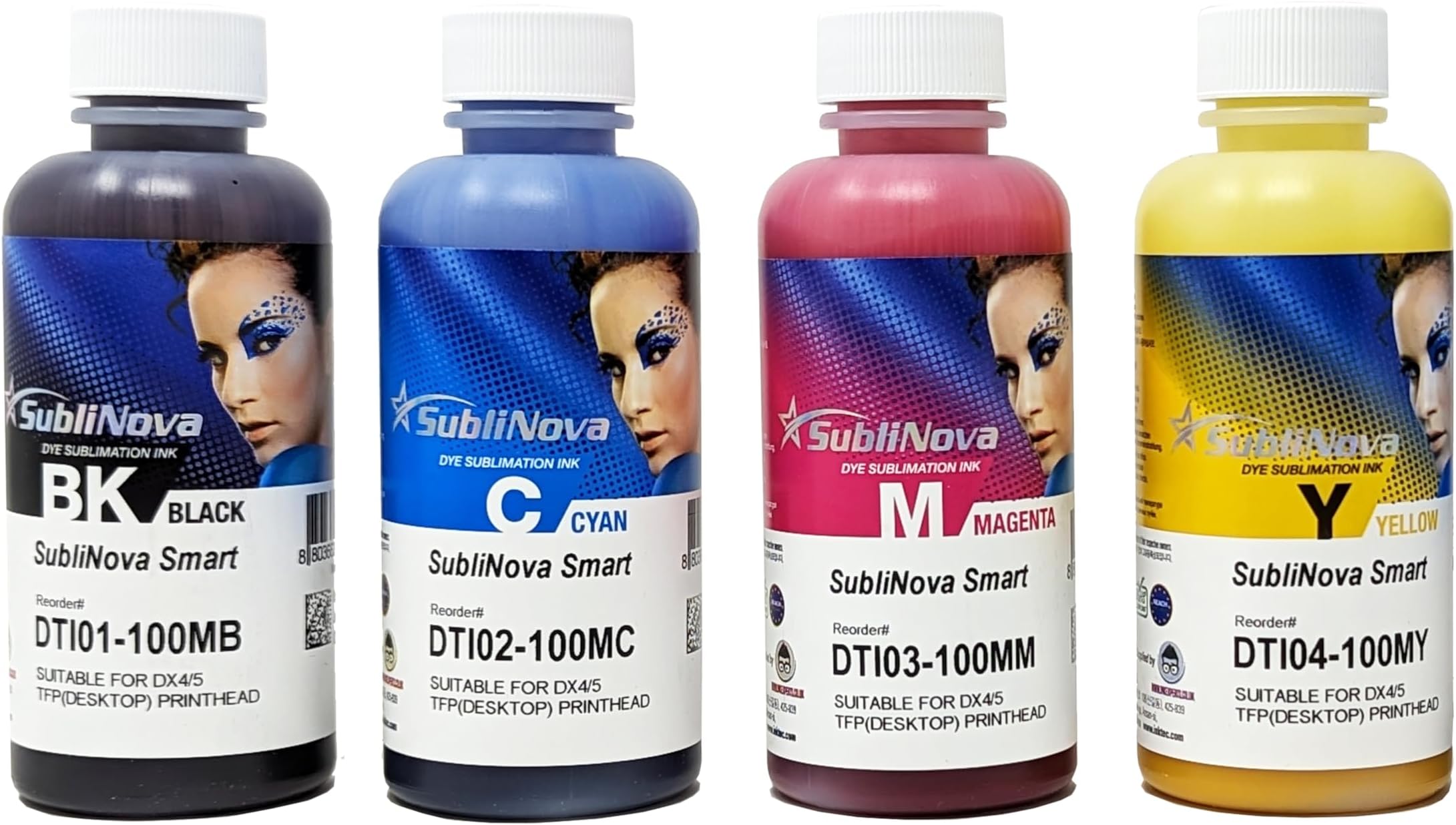 Ink Experts Tec Sublinova Smart DTI Dye Sublimation s (4 Colour Set (C,M,Y,K), 100ml)