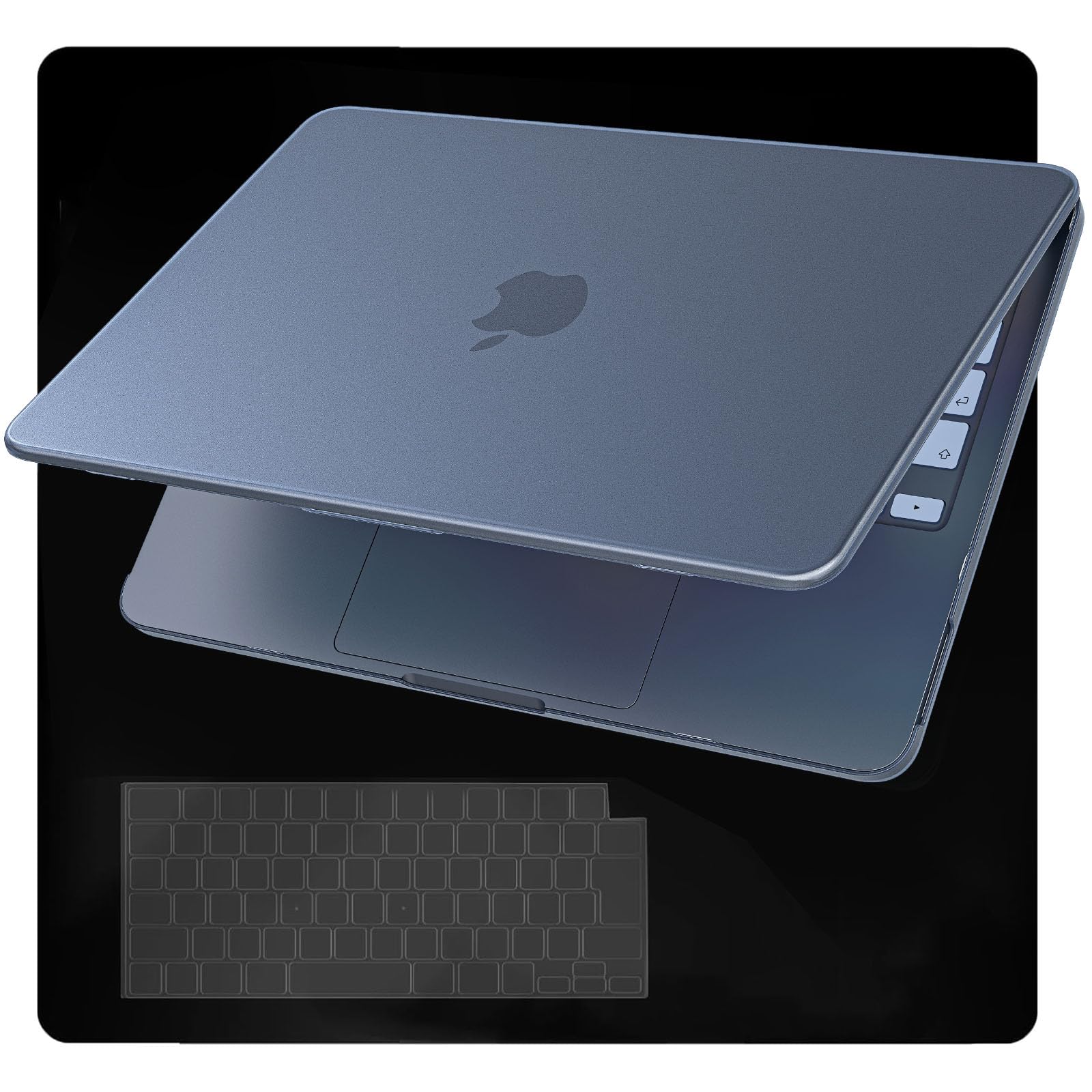 EooCoo MacBook Neo ケース対応[超薄型アーマー] 2026 A3404 、[100% マッチ Mac Book Neo 13インチ] [指紋防止、傷を守る] マット保護Neoカバー & 0.12MM 極薄TPU 日本語配列Neo キーボードスキンカバー、マットインディゴクリア - 2