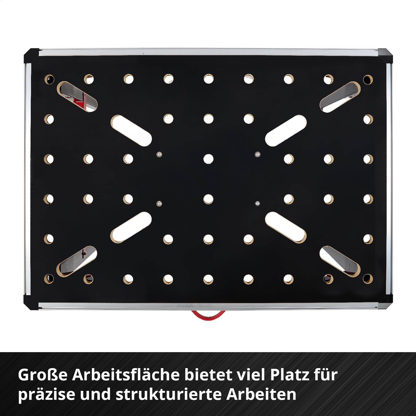 kwb Werktisch faltbar (847 x 600 x 900 mm, höhenverstellbar 735–887 mm, 150 kg Tragkraft, MDF-Arbeitsplatte, Aluminiumrahmen, Faltbare Beine, Tragegriff, 2 seitliche Haken)