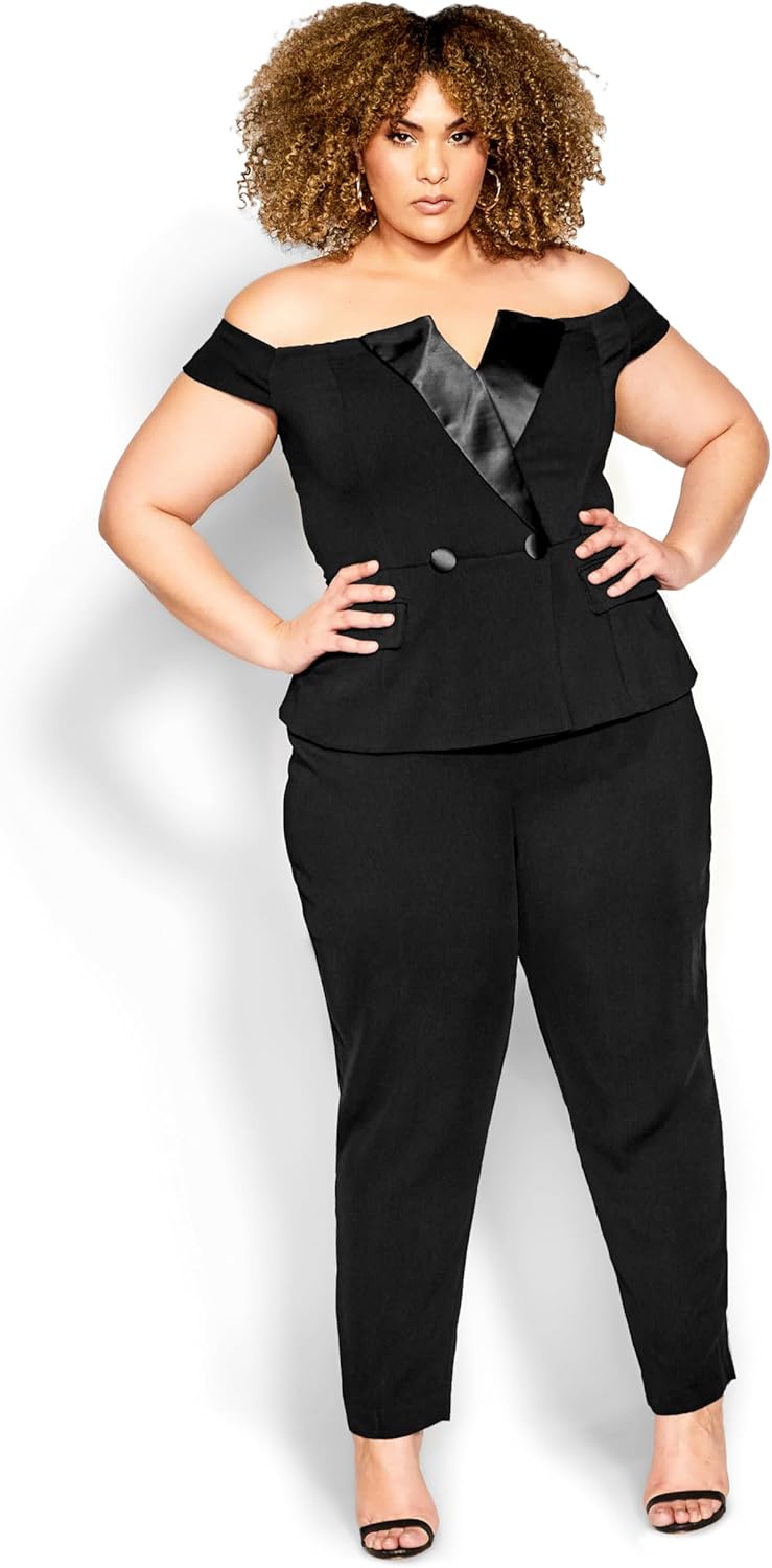 City Chic Women's Plus Size Jumpsuit Sexy Tuxe