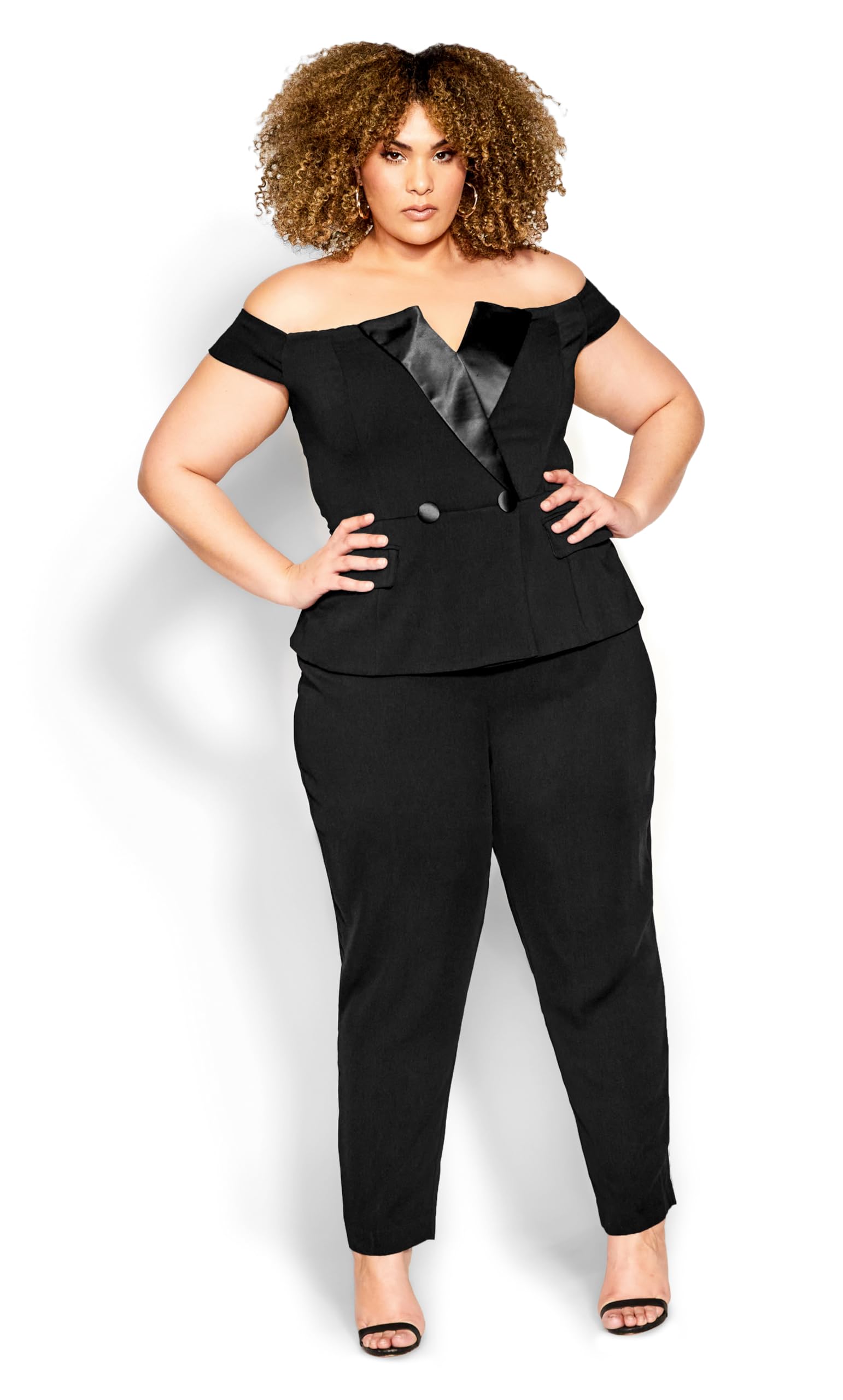 City Chic Women's Plus Size Jumpsuit Sexy Tuxe