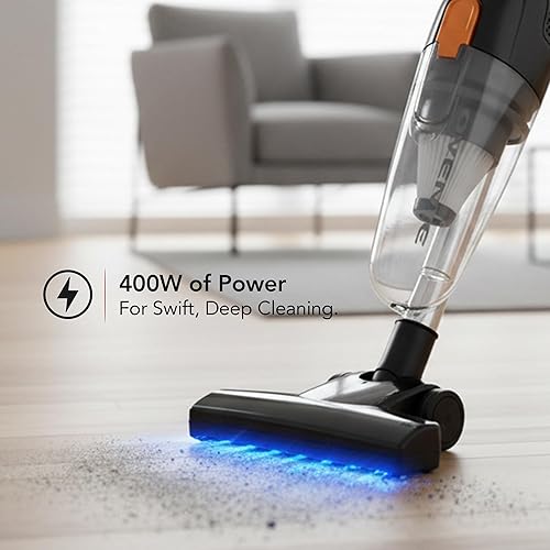 Miniatura 2 de OVENTE Aspiradora con cable 2 en 1, convertible a mano, ligera con motor de 400 W, potente succión y filtro HEPA lavable para el hogar, automóvil,