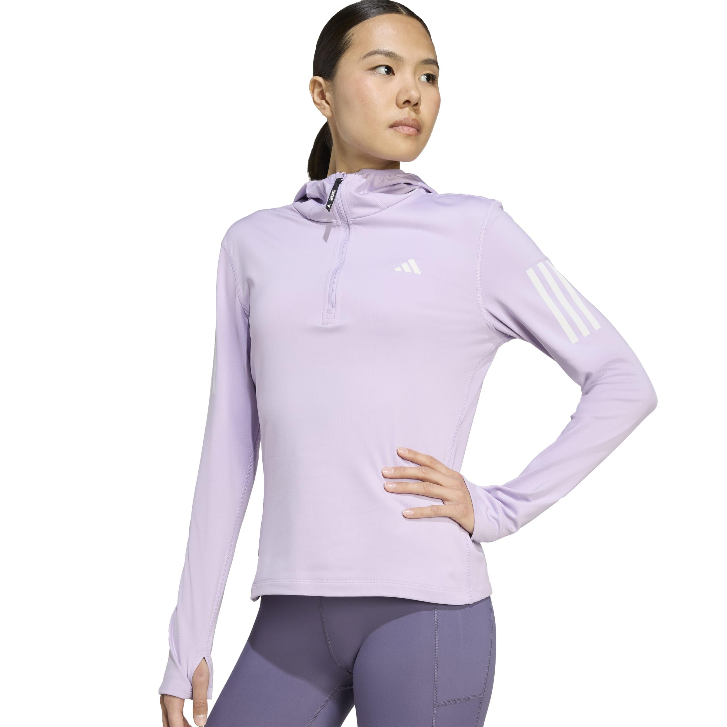 adidas Women's Own The Run Hoodie, Winterfest, Reißverschluss bis zur Brust