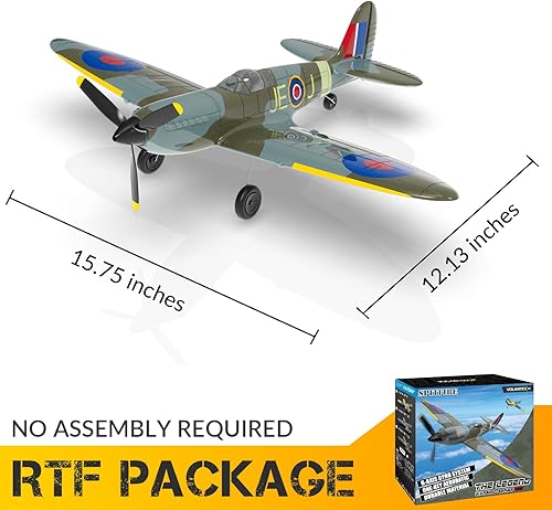 Miniatura 6 de CKYSCHN Avión RC de 4 canales, VOLANTEXRC Spitfire V2 aviones RC, aviones de control remoto para adultos principiantes con sistema de estabilización