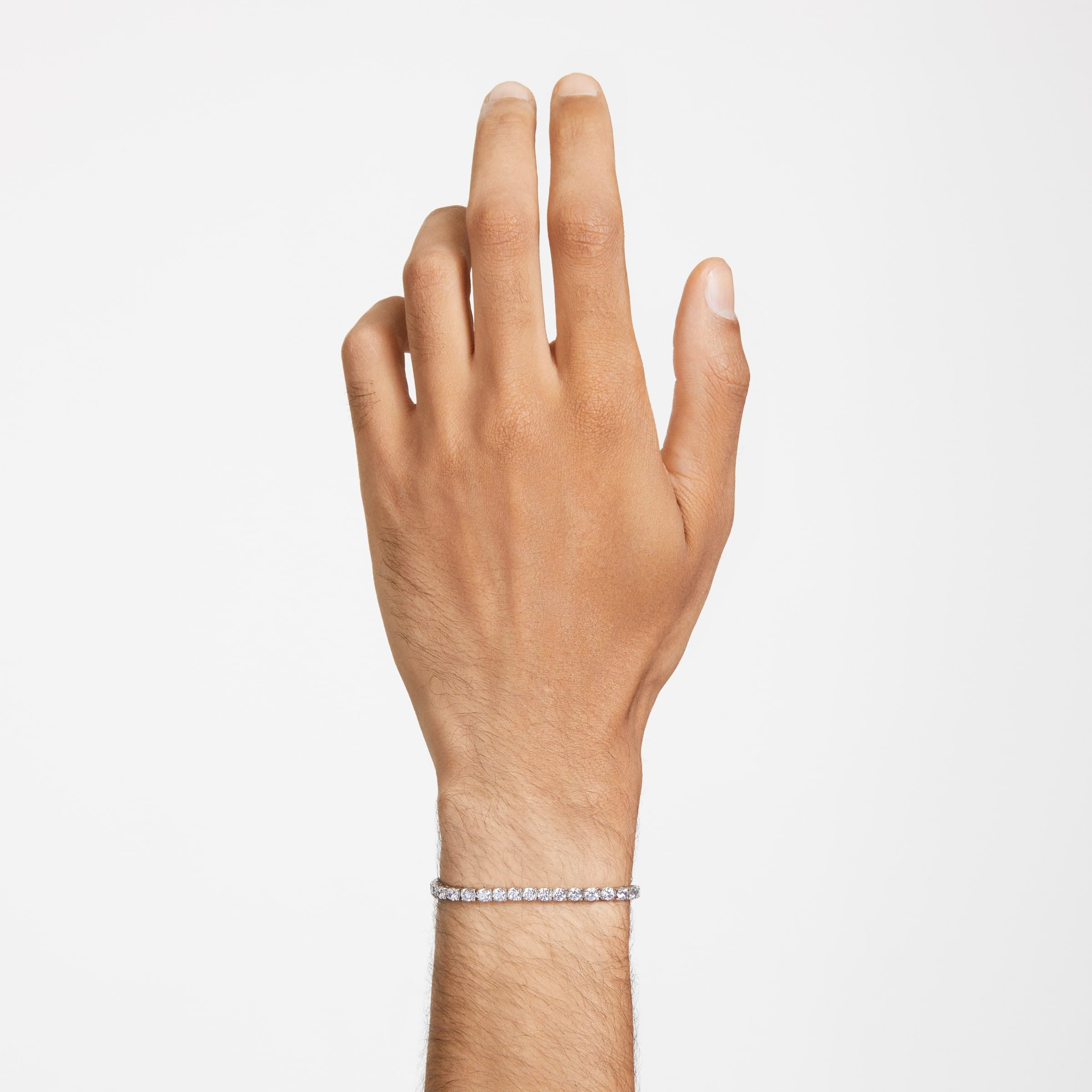 Swarovski Matrix Tennis, Rhodiniertes Armkettchen mit Strahlenden Swarovski Kristallen