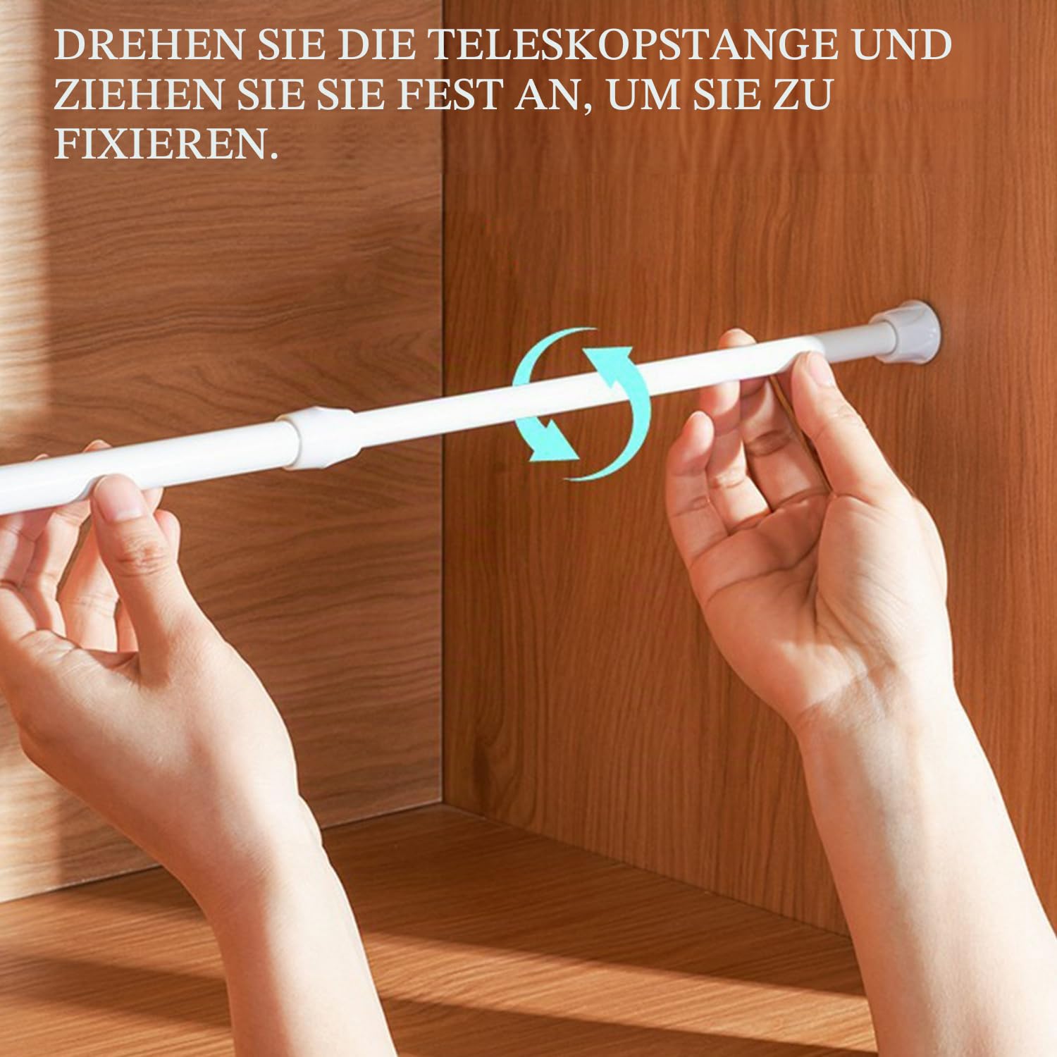 SYEYCW 3 Stück Klein Teleskopstange, 30-50cm Verstellbare Spannstange Ohne Bohren, Weiße Ausziehbare Hängestange, Gardinen Klemmstange, für Fenster, Bücherregal, Kleiderschrank, Schränke Küche, Haushalt & Wohnen