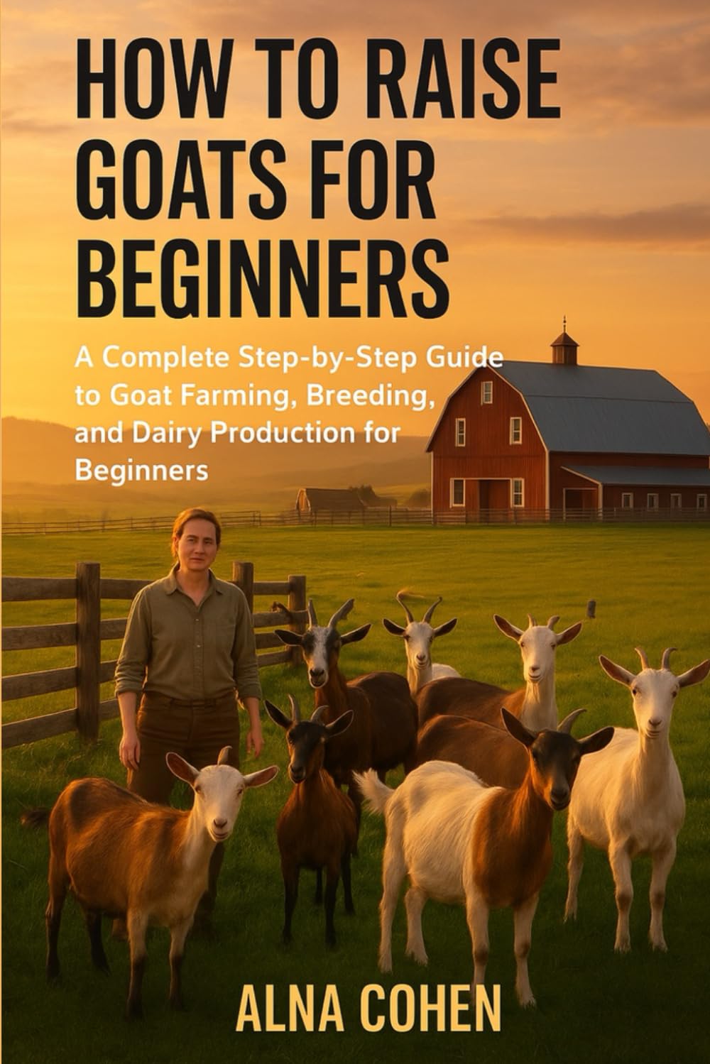 HOW TO RAISE GOATS FOR BEGINNERS: A Complete Step-by-Step Guide to Goat Farming, Breeding, and Dairy Production for Beginners