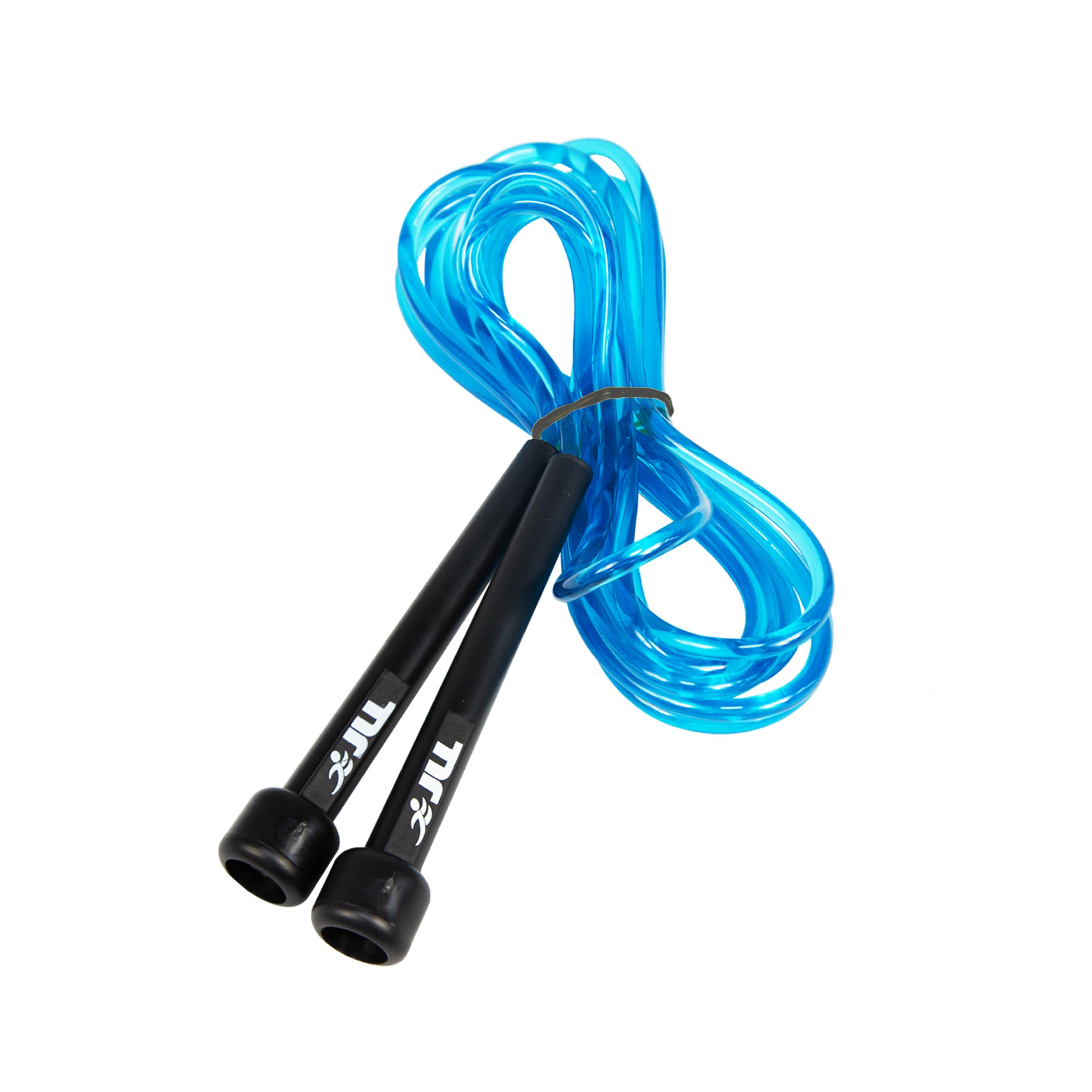 JLL Skipping Rope for Adults & Kids, Adjustable Boxing Speed Rope, 3m /10ft PVC Jump Rope - Blue