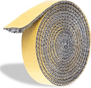 Wood Stove Replacement Gasket Kit, 1" x 72" Stove Gasket Tape Self Adhesive Stove Window Glass Gasket Tape for Stoves and Fireplaces, High Temperature Fiberglass Flat Gasket Tape