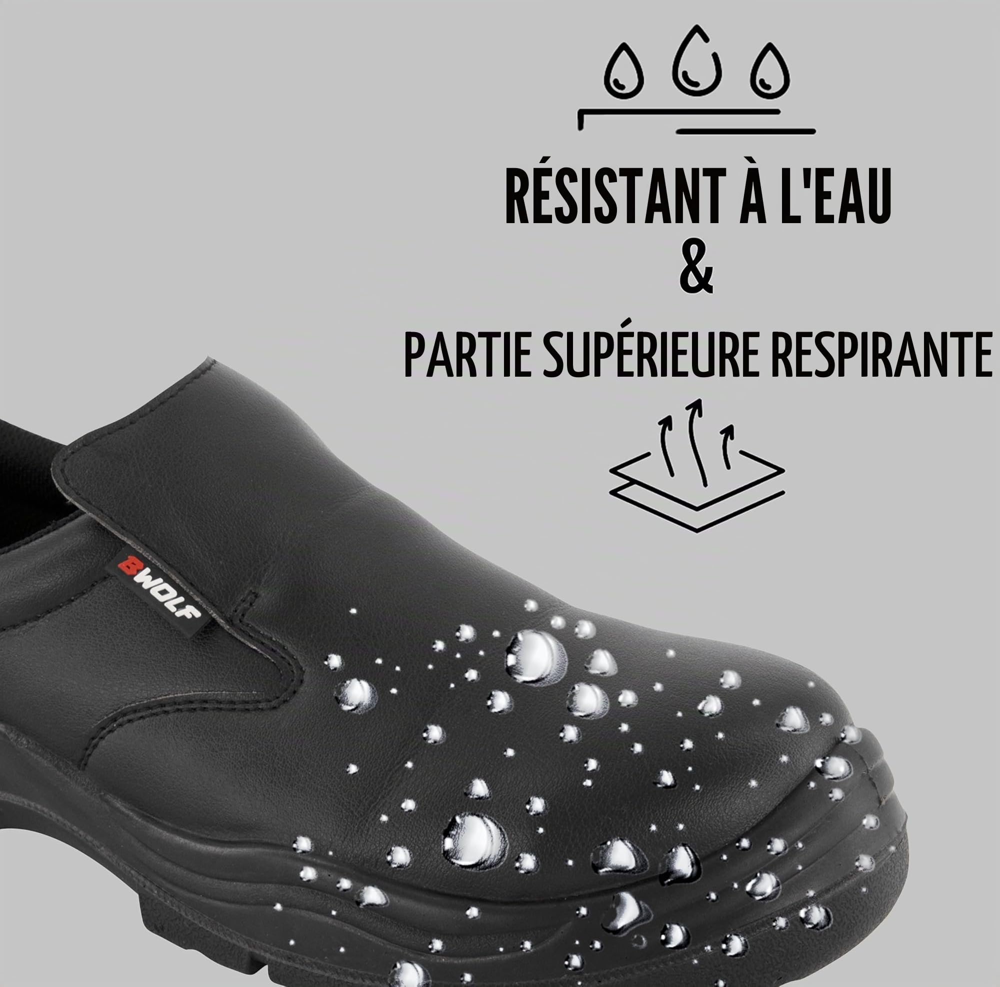 BWOLF Astral S2 SRC Chaussure Cuisine Chaussures de Sécurité Hommes Cuisine Unisex, Imperméables, Résistantes à l'huile, Antidérapantes