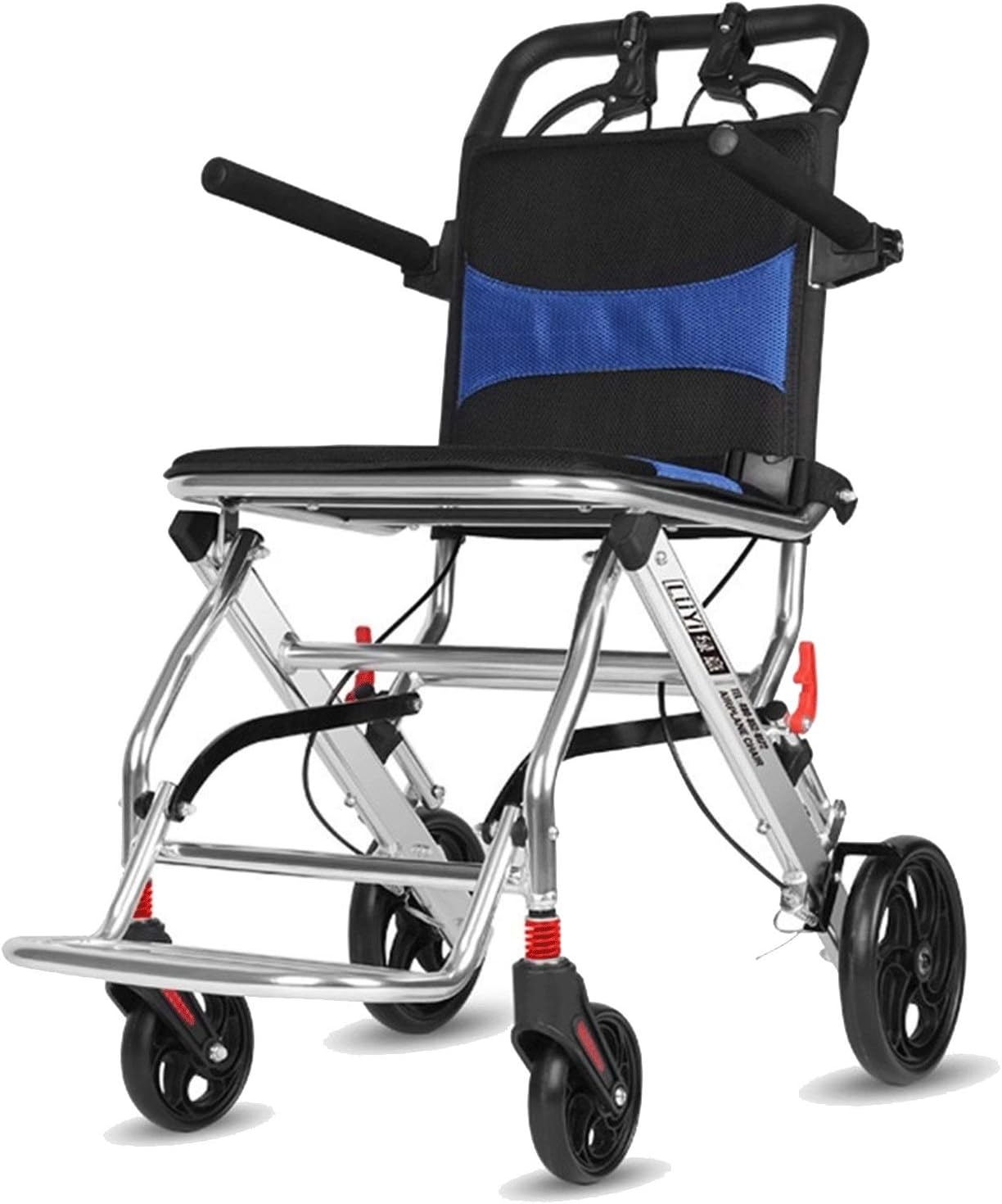 Folding Wheelchair Attendant Transport Wheelchair Foldable