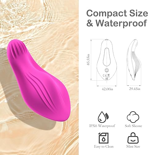 Miniatura 6 de Vibrador portátil con control remoto para parejas, mini vibradores con 9 vibraciones fuertes y control de aplicación, novedades de larga distancia,