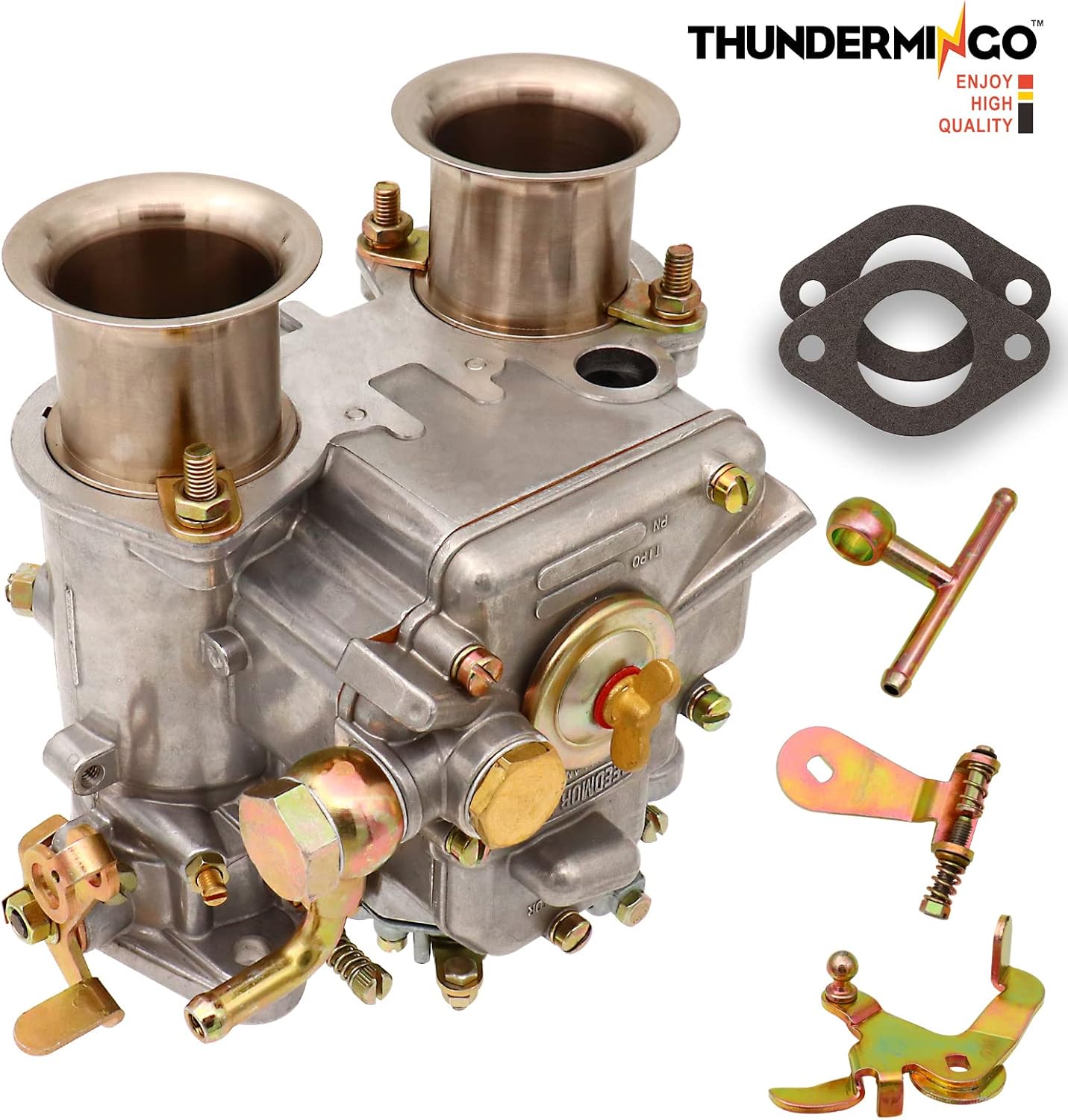 New Carburetor For Weber 40 DCOE 40mm Twin Choke Carb Part Number 19550.174 Fit with 1975-1992 VW water cooled 4CYL 6CYL V8 Engines side draft applications