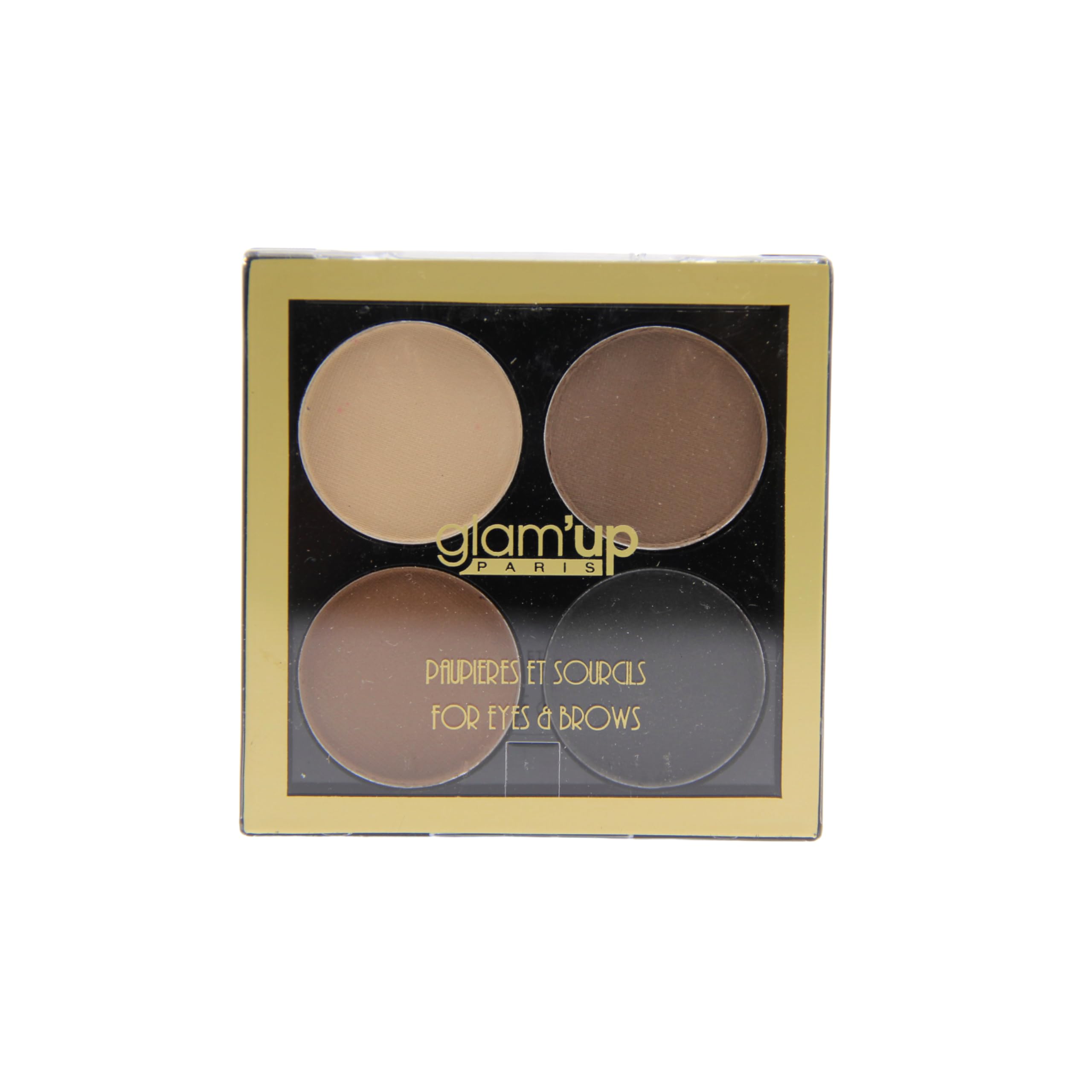 Glam’Up Paris - Ombre à Paupières et Sourcils - Palette de Maquillage 2 en 1 - Texture Velouté - Couleur Intense - Finition Délicate - Nude