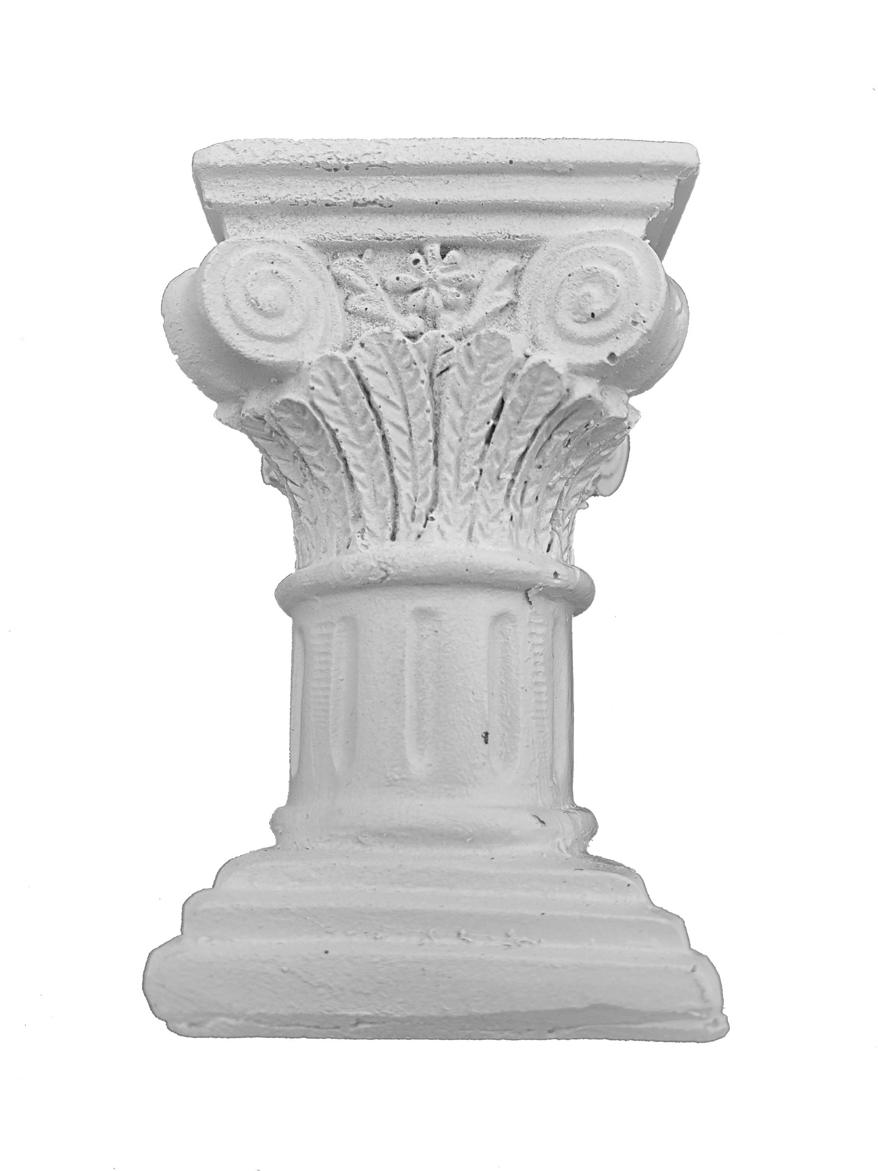 NST 12 pcs of polyresin Pillar White Small Pedestal/Pillar Stand - 2.5 inches Tall