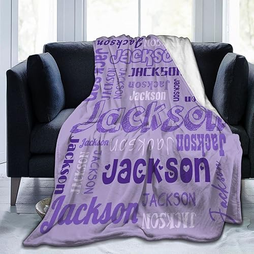 Miniatura 7 de SIMIEEK Manta personalizada con texto del nombre, mantas de franela personalizadas para bebés, adultos y niños, regalo de cumpleaños, día de San