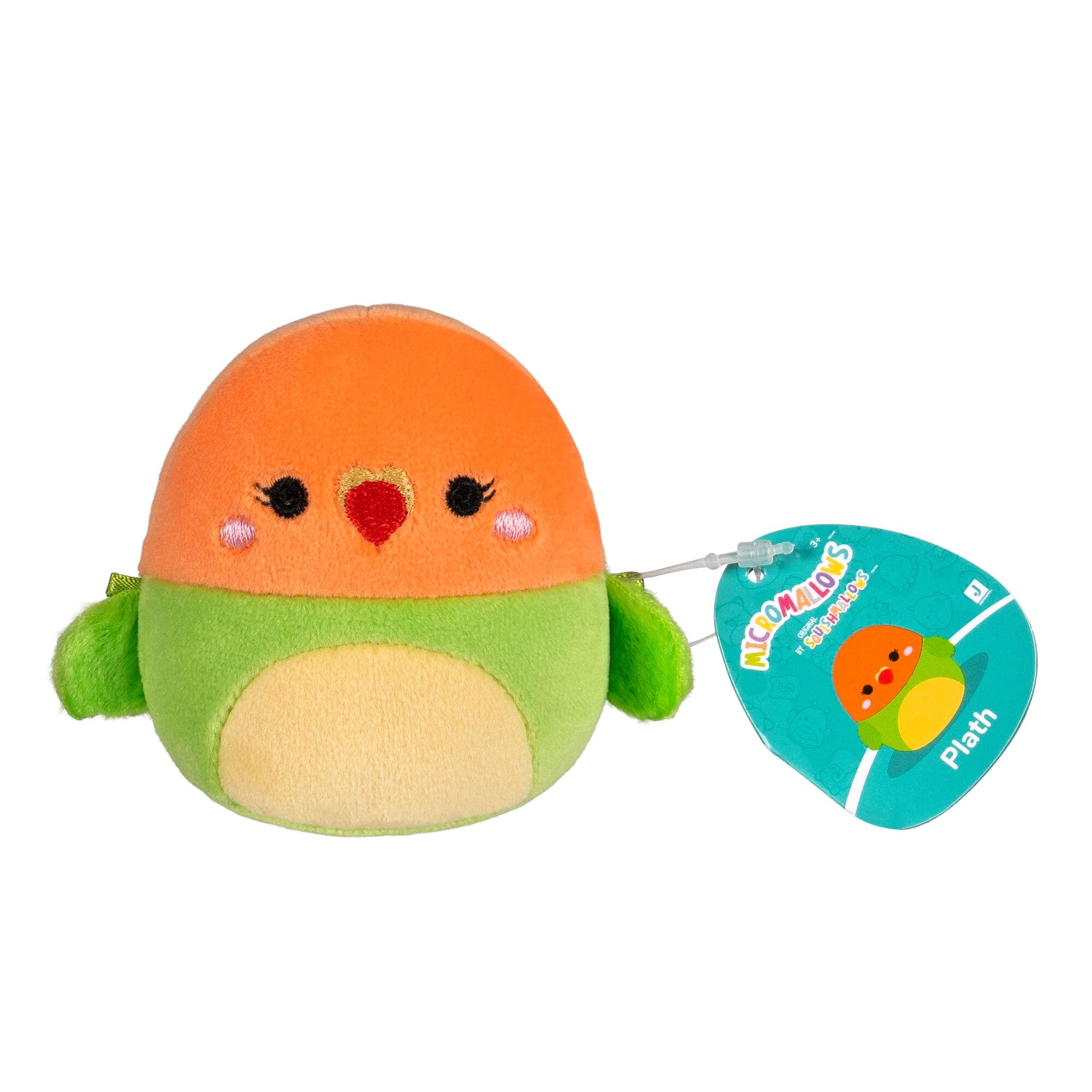Squishmallows Original Micromallows Plush 5-Pack - Bear, Cow, Dinosaur, Love Bird & Octopus 2.5-Inch Plush - Image 3