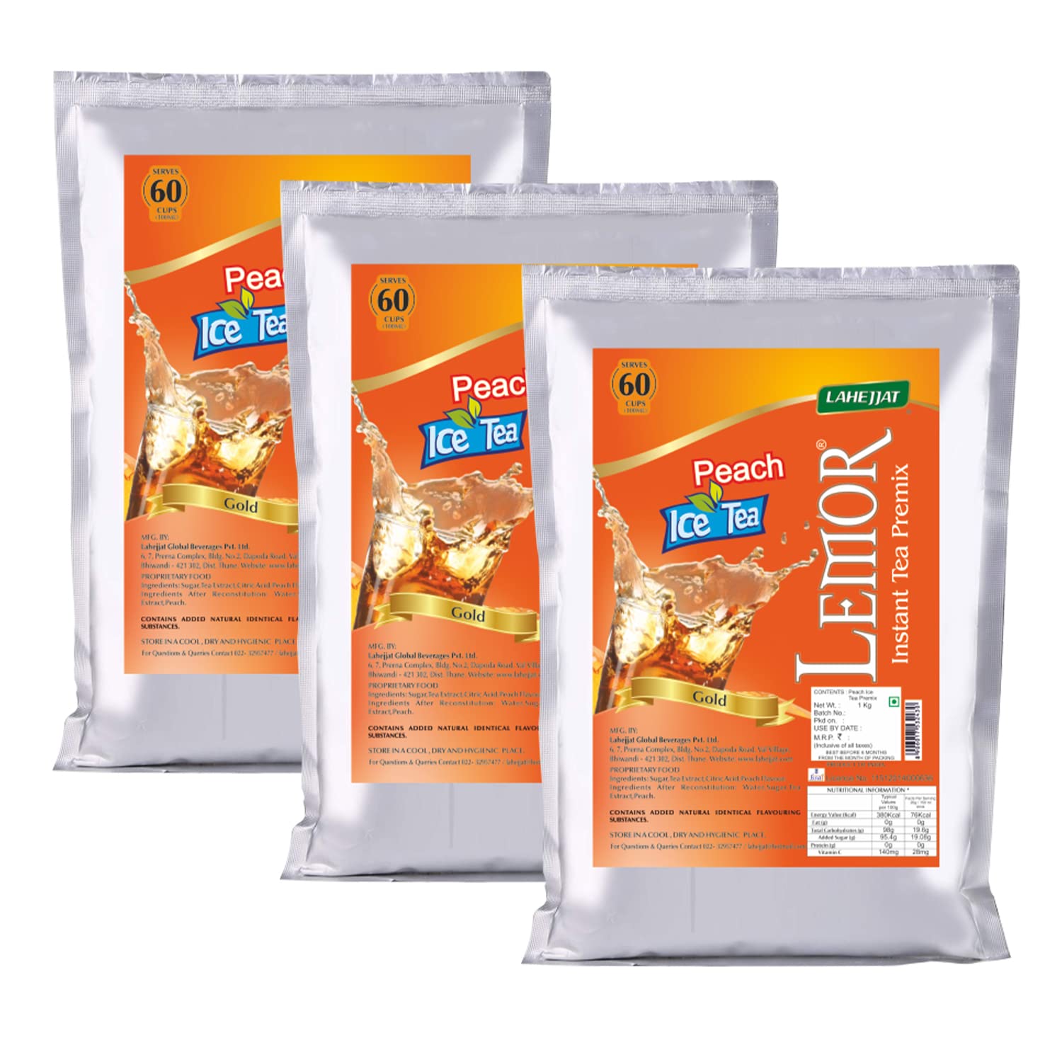 LEMOR Instant Premix Peach Flavour Ice Tea Powder (1kg) , 3 Packets (B07NL8C8SM) Amazon Price History, Amazon Price Tracker