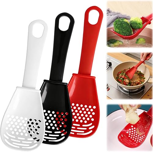 Juego de cuchara de cocina multifuncional 6 en 1, nuevos utensilios de cocina resistentes al calor, cuchara ranurada, herramienta de cuchara pequeña