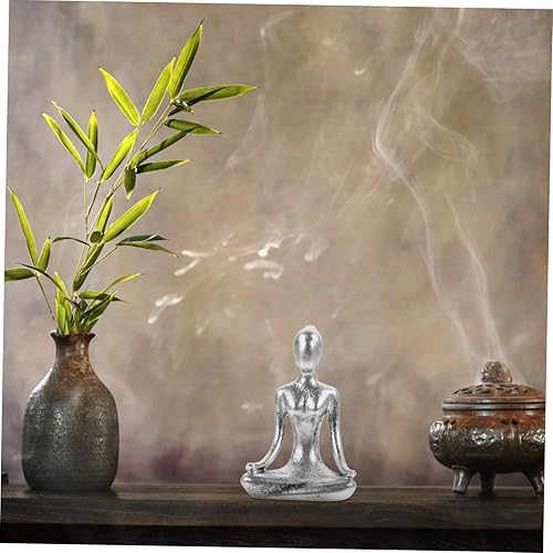 Miniatura 2 de NUOBESTY 4 unids figura abstracta estatuas de yoga estatuas estatuas de sala de estar decoración de yoga oración escultura Namaste Yoga Figuritas
