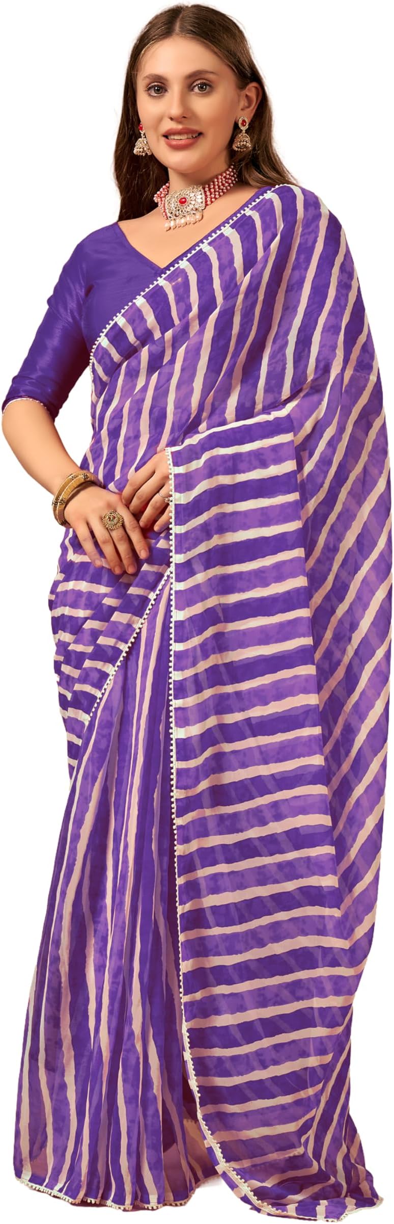 DIVUS Ready to wear Pre draped Prestitched one min readymade Designer Parywear saree with Unstitch Blouse