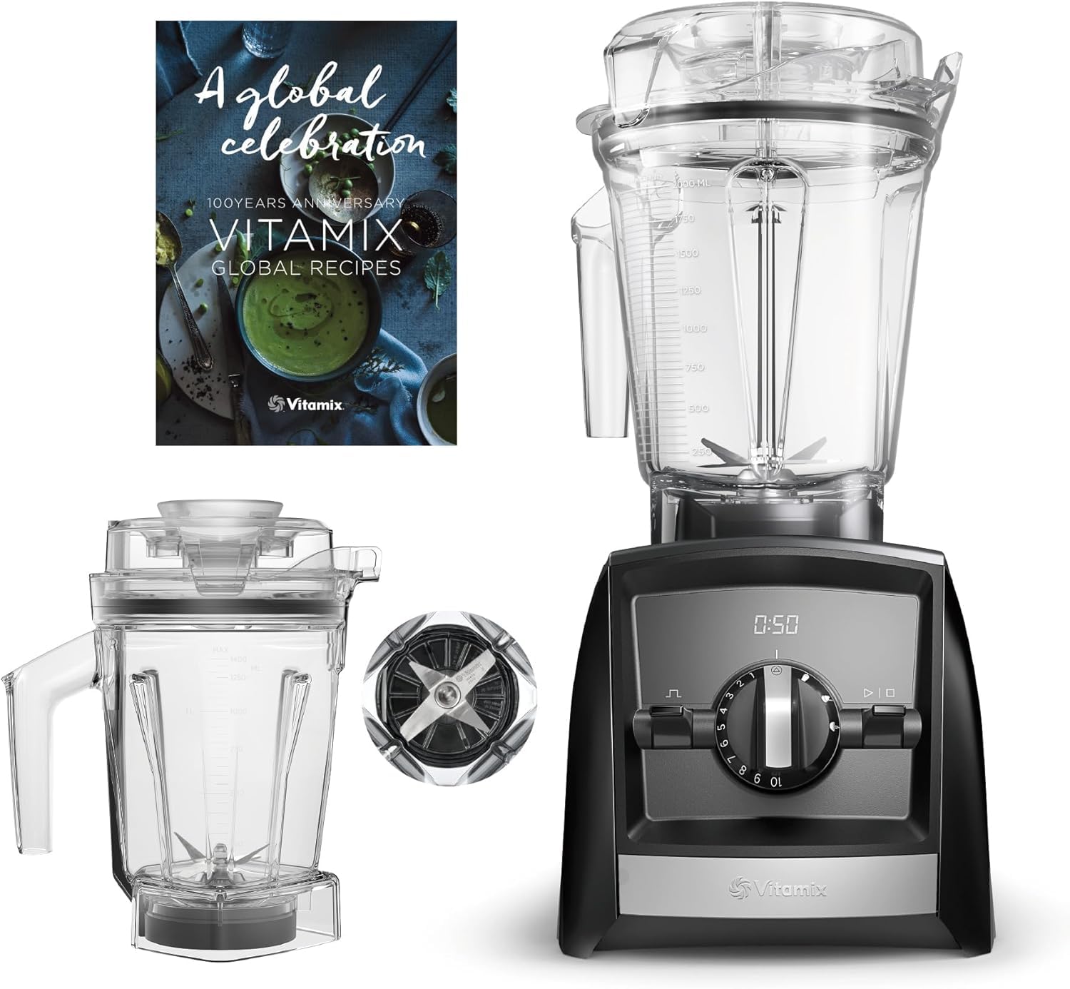 Amazon | 【公式】Vitamix A2500i ブラック ミキサー 1.4L ドライ