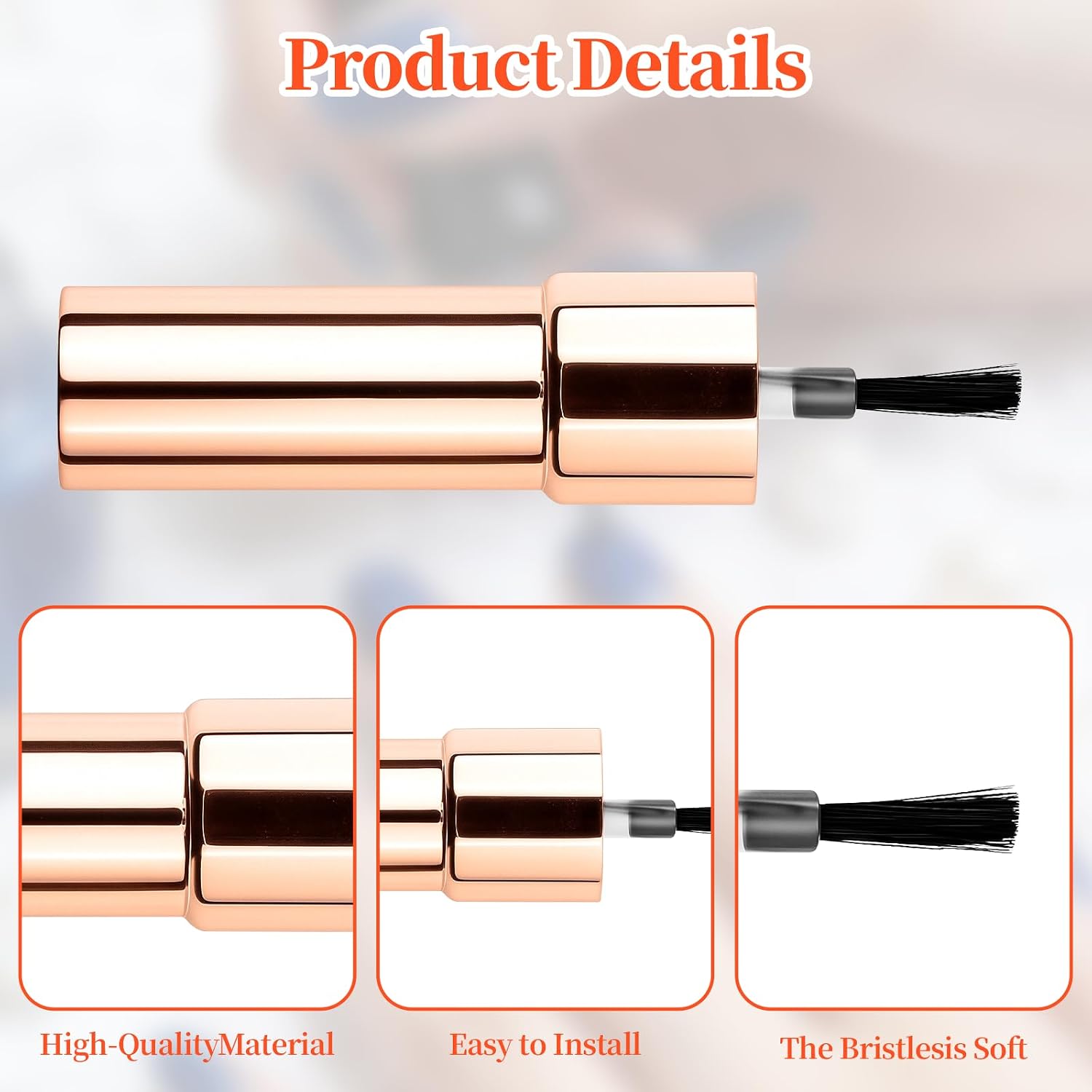 100 Pcs Disposable Nail Polish Brush Replacement Kit - Plastic Nail Art Brush with Handle, Soft Bristles Brush Head,Mini Dip Powder Liquid Replacement Brushes for DIY & Salon Use