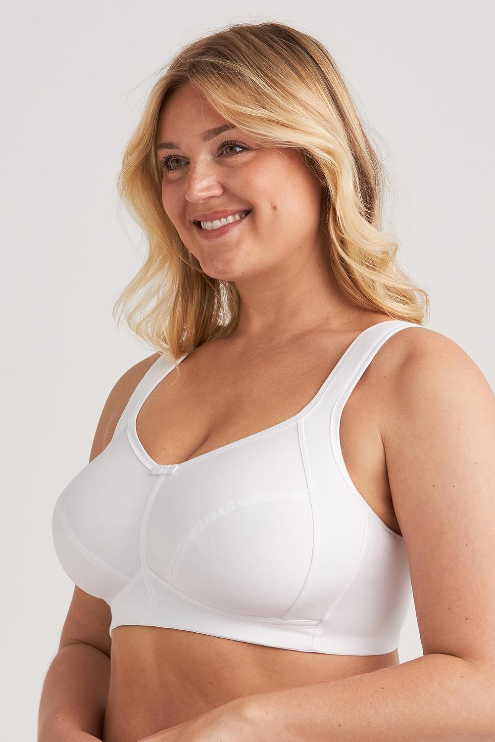 Miss Mary of Sweden Cotton Divide Non-Wired Bra – Skin-Relief Pocketed Design, Breathable Cotton, All-Day Comfort