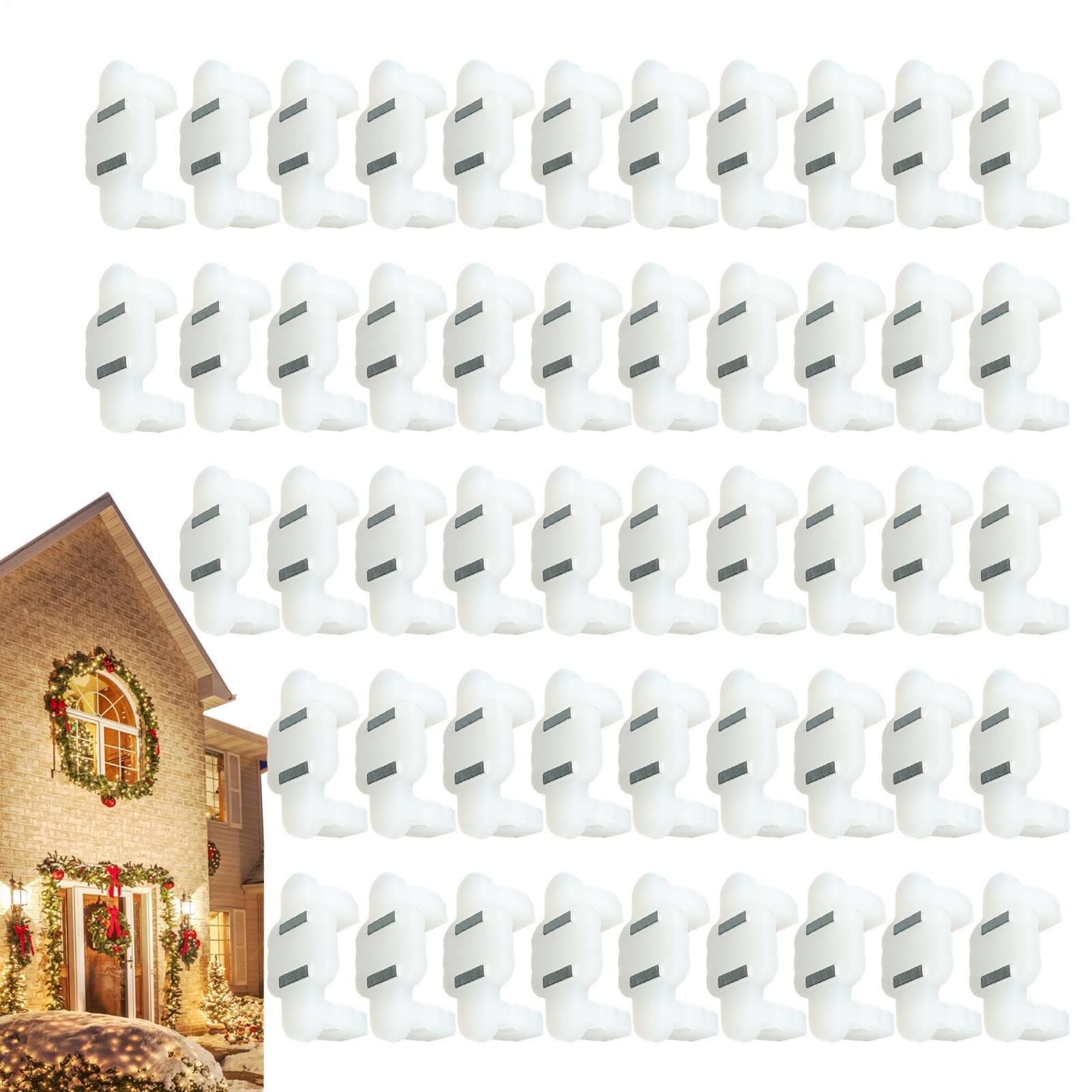 Ganchos Para Luces De Navidad Para Canalones 50 Piezas Ganchos Magnéticos